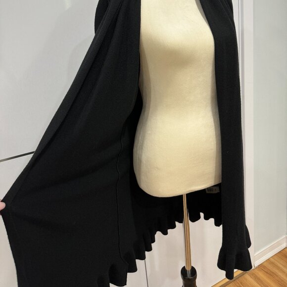 Milano Women's Black Open Front Cardigan, Size L - Picture 6 of 12